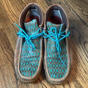 Twisted X Chukka Driving Moccasins - turquoise